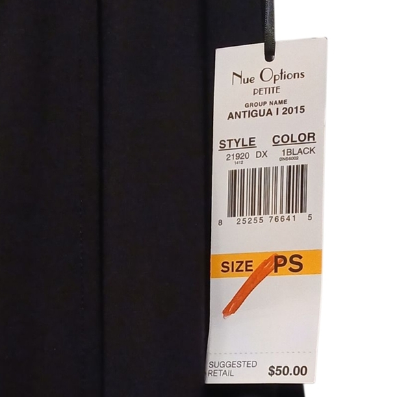 Nue options - NWT, Black Midi Length,95% Rayon & 5% Spandex, Elastic Waist, Faux - Picture 6 of 8